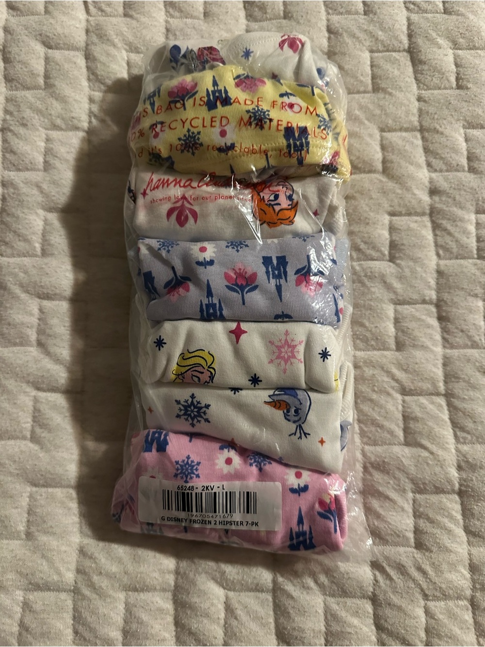 Hanna Andersson Disney Frozen 2 Girls Hipster Underwear 7 Pack New Open Pkg